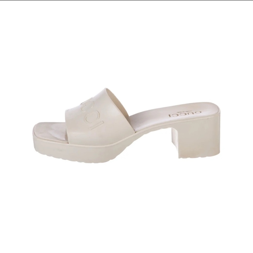 Women's Cream Slide Sandals
